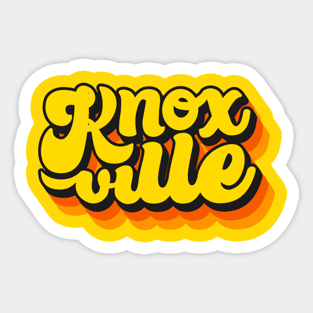 Knoxville Script - Color Gradient (Light) Sticker by jepegdesign